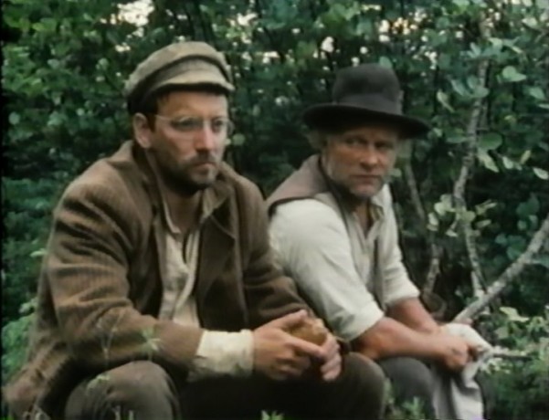 Pierre Gobeil et Michel Côté dans La fuite de Robert Cornellier (VHSrip - collection personnelle)