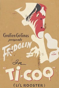 Affiche de théâtre de la pièce Tit-Coq de Gratien Gélinas