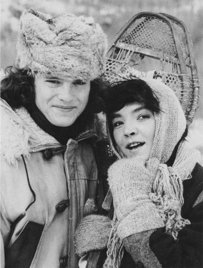 Image des comédiens Andrea Parro et Emmanuel Charest dans le film La Fille du maquignon de Mazouz (Source : Collection personnelle)