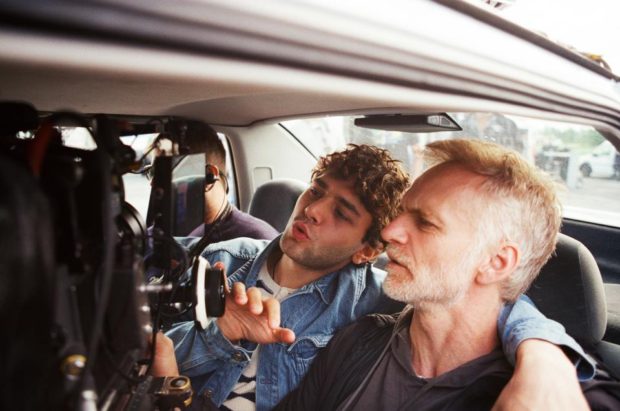 Juste la fin du monde – Photo de tournage : Xavier Dolan et son directeur photo André Turpin - Photo : Shayne Laverdière, courtoisie de Sons of Manual