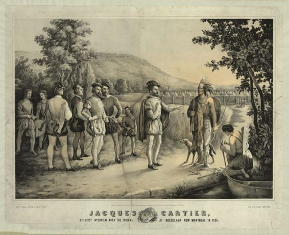 Jacques Cartier rencontre les Iroquois à Hochelaga en 1535