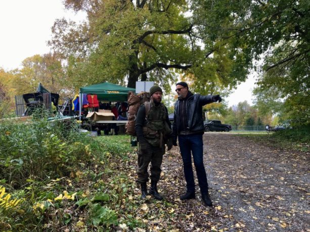 Denis Côté et Guillaume Tremblay sur le tournage de Wilcox