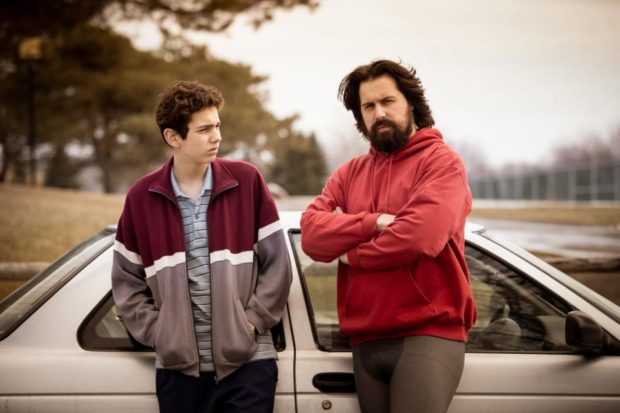 Justin Leyrolles-Bouchard (g.) et Philippe-Audrey Larrue-St-Jacques dans le film Les barbares de La Malbaie