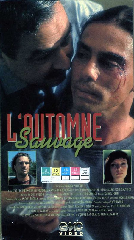 Jaquette VHS du film L'automne sauvage (Gabriel Pelletier - 1992 - Collection filmsquebec.com)