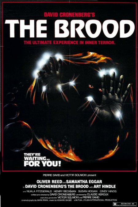 L'une des nombreuses affiches du film The Brood de David Cronenberg