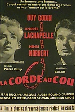 Affiche du film La corde au cou (source: collection Cinémathèque québécoise)