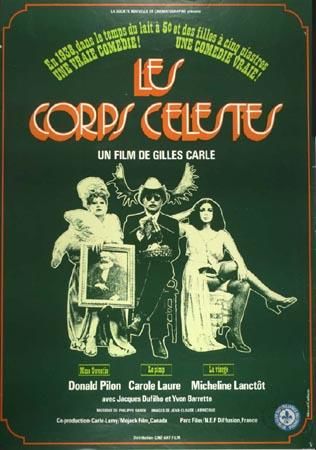 Affiche du film Les corps célestes (Gilles Carle, 1973 - Coll. Cinémathèque québécoise)