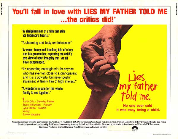 Publicité Columbia pour le film Lies My Father Told Me