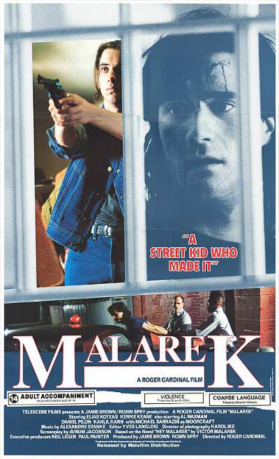 Affiche anglaise du film Malarek de Roger Cardinal (1989)