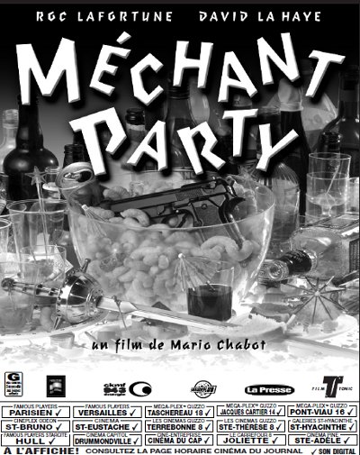 Encart de presse du film Méchant Party de Mario Chabot