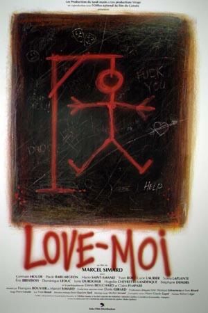 Affiche du film Love-moi (réal. Marcel Simard - Coll. Cinémathèque québécoise)