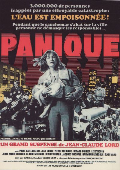 Affiche du film Panique, réalisé par Jean-Claude Lord - Coll. Cinémathèque québécoise