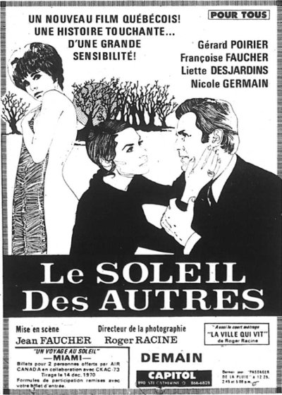 Encart La Presse du film Le soleil des autres de Jean Faucher (parution 3 décembre 1970)