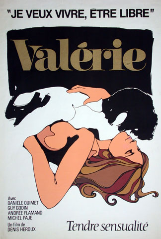 Affiche originale du film Valérie de Denis Héroux