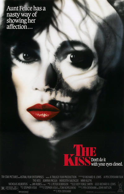 Affiche américaine du film d'horreur The Kiss (Densham, 1988)