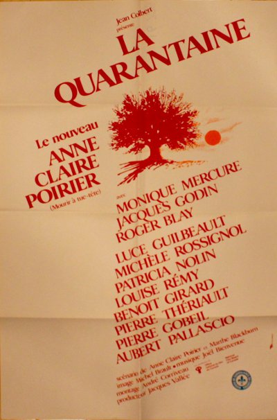 Affiche du film La quarantaine (Anne Claire Poirier, 1982 - source image: Pinned to the Wall - Movie Posters)