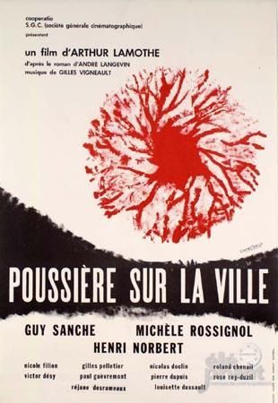 Image de l'affiche originale du film Poussiere sur la ville (Arthur Lamothe, 1968 - Coll. Cinémathèque québécoise)