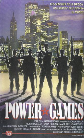 Image de la jaquette VHS espagnole du film power Games