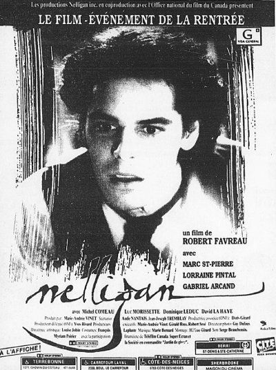 Encart publicitaire du film Nelligan (R. Favreau)