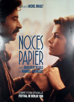 Affiche du film Les noces de papier (M. Brault, 1989 - source: encyclocine.com)