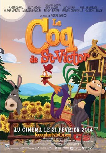 Affiche du film d'animation Le coq de St-Victor (©Equinoxe Films)