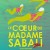 Affiche du film Le coeur de madame Sabali - Une création d'Anna Binta Diallo - Dessin abstrait aux tons de verts, on y voit des baigneuses en costume de bain rouge à pois blancs.