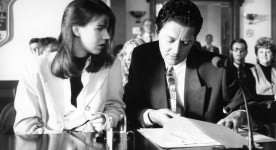Geneviève Brouillette et Denis Mercier dans un extrait du film Liste noire de Jean-Marc Vallée (Source : collection personnelle)