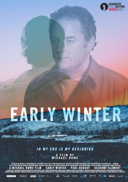 Affiche anglophone du film Early Winter avec le portrait du comédien Paul Doucet