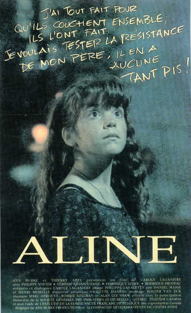 Jaquette VHS du film Aline de Carole Laganière (collection personnelle)