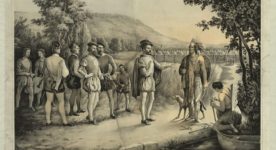 Jacques Cartier rencontre les Iroquois à Hochelaga en 1535