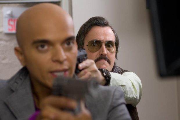 Image des comiques Rachid Badouri et Guy A. Lepage dans "L'APPÂT" de Guy Simoneau