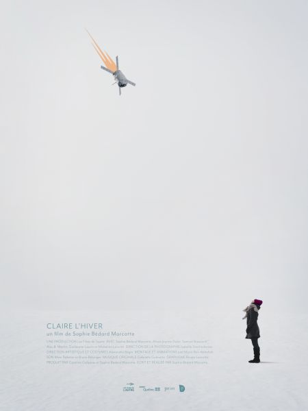 Affiche du film Claire l’hiver, une comédie audacieuse écrite et réalisée par Sophie Bédard Marcotte - En salles au Québec le 30 mars 2018.