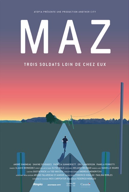 Affiche du film Maz de Federico Hidalgo - trois soldats loin de chez eux - Une production "Another City".