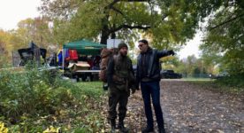 Denis Côté et Guillaume Tremblay sur le tournage de Wilcox