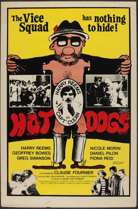 Affiche de la comédie policière de Claude Fournier Hot Dogs (Les chiens chauds)