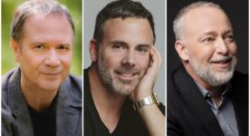 Portraits de François Pérusse, Éric Bernier et Guy Jodoin, les 3 comédiens principaux de "Niagara" de Guillaume Lambert