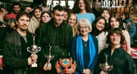 Les lauréats PCCQ 2026 entourant Micheline Lanctôt, la marraine de l'événement (crédit photo : Myriam Baril-Tessier)