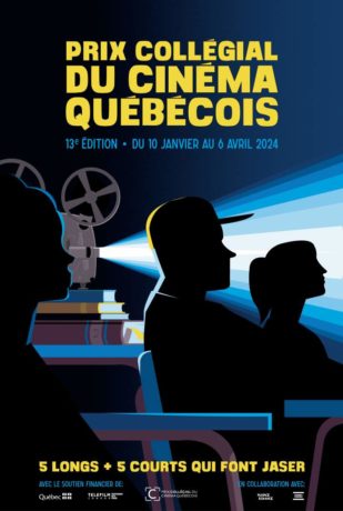 Affiche Prix collégial du cinéma québécois 2024 - Conception Pascal Blanchet