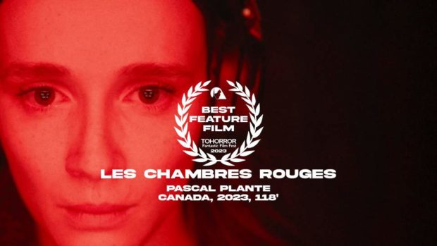 Les chambres rouges primé à deux reprises au TOHorror Fantastic Film Fest de Turin (visuel du film tiré de la page Facebook du festival)