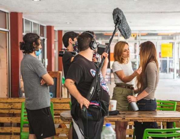 Tournage du film Toutes les deux (Noël Mitrani à gauche) - crédit photo Vincent Lemelin