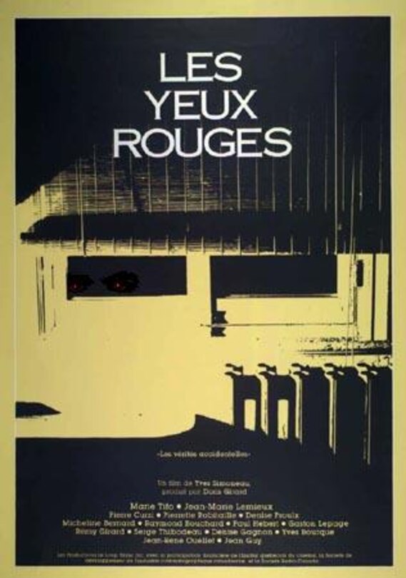 Affiche originale du film Les yeux rouges de Yves Simoneau (Collection Cinémathèque québécoise)
