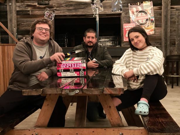 Eric K. Boulianne, Edouard A. Tremblay et Catherine Brunet - La bataille de Farador début du tournage.