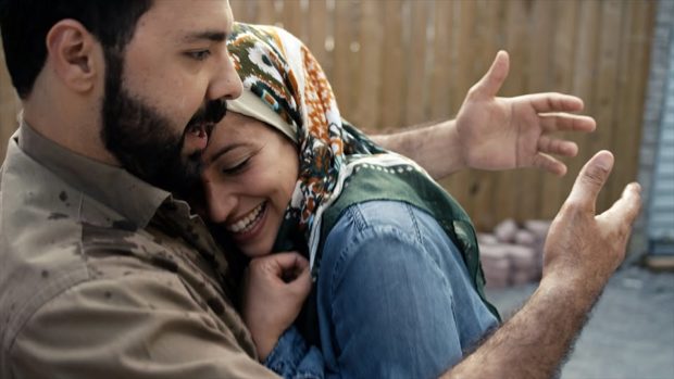 Christine Aubin Khalifah et Mani Soleymanlou dans le drame "Boucherie halal" (Babek Aliassa, 2012