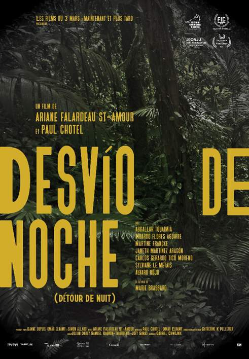 Affiche du film Desvio de noche (Détour de nuit) de Ariane Falardeau St-Amour et Paul Chotel (Les Films du 3 Mars)