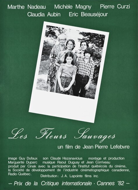 Les fleurs sauvages - Affiche du film de Jean Pierre Lefebvre