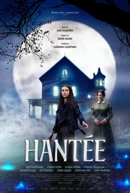 Affiche de la comédie québécoise "Hantée", réalisée par Rafaël Ouellet (Immina Films, 2026)