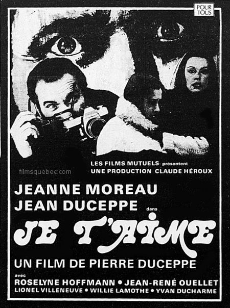 Encart de presse paru lors de la sortie en salle du film "Je t'aime" de Pierre Duceppe.