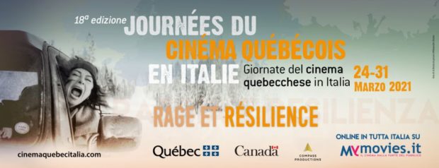 Affiche des Journées du cinéma québécois en Italie 2021