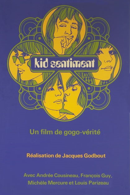 Affiche du film Kid Sentiment (mosaique jaune sur fond mauve)