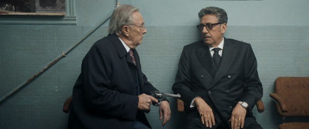 Gilbert Sicotte et Sergio Castellito dans "Mafia Inc." de Daniel Grou (image fournie par Les Films Séville)